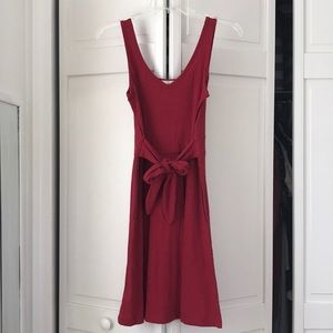Red cotton dress